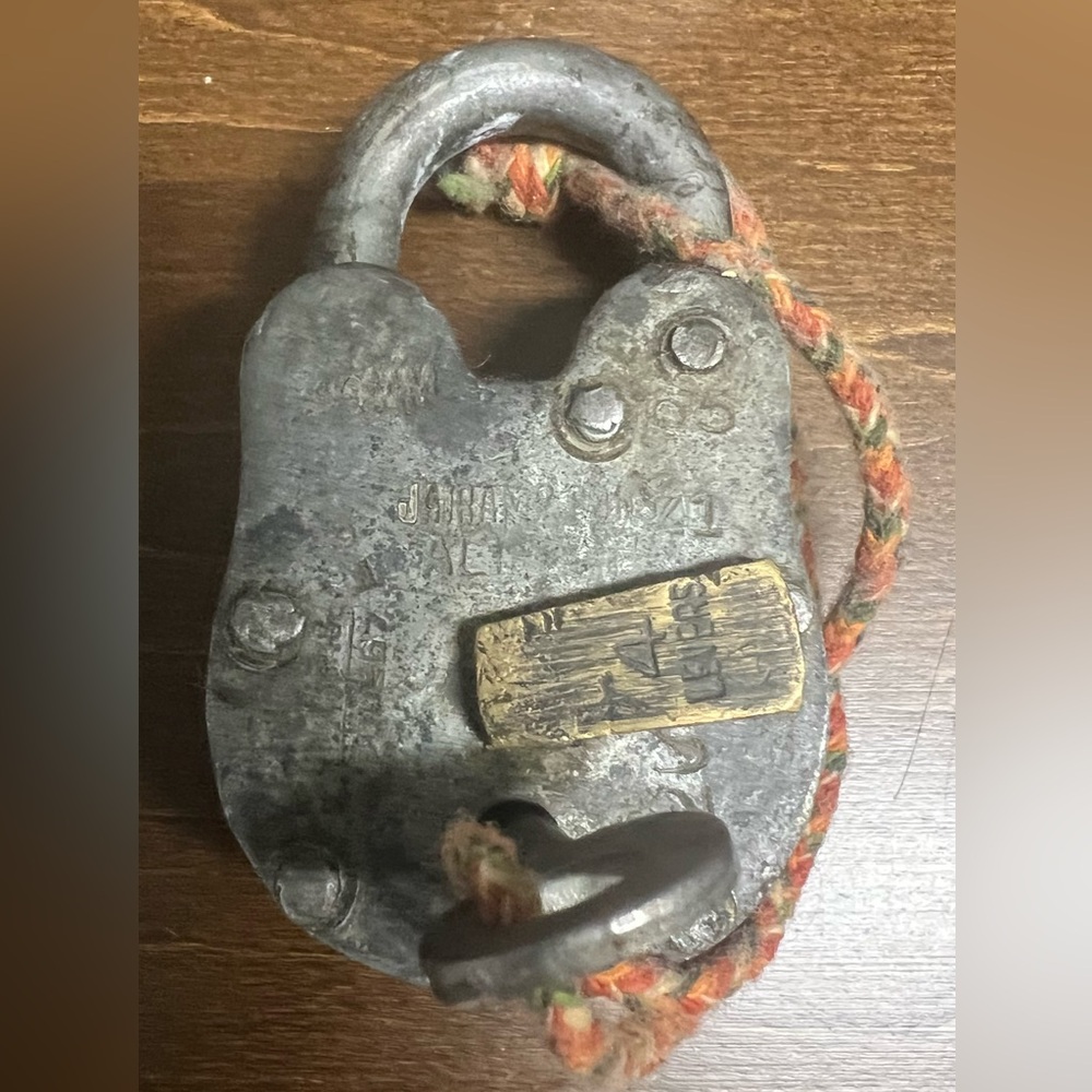Vintage Silver Padlock with Key
